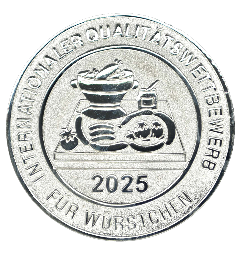 Silbermedaille Internationaler Qualitätswettbewerb für Würstchen 2025